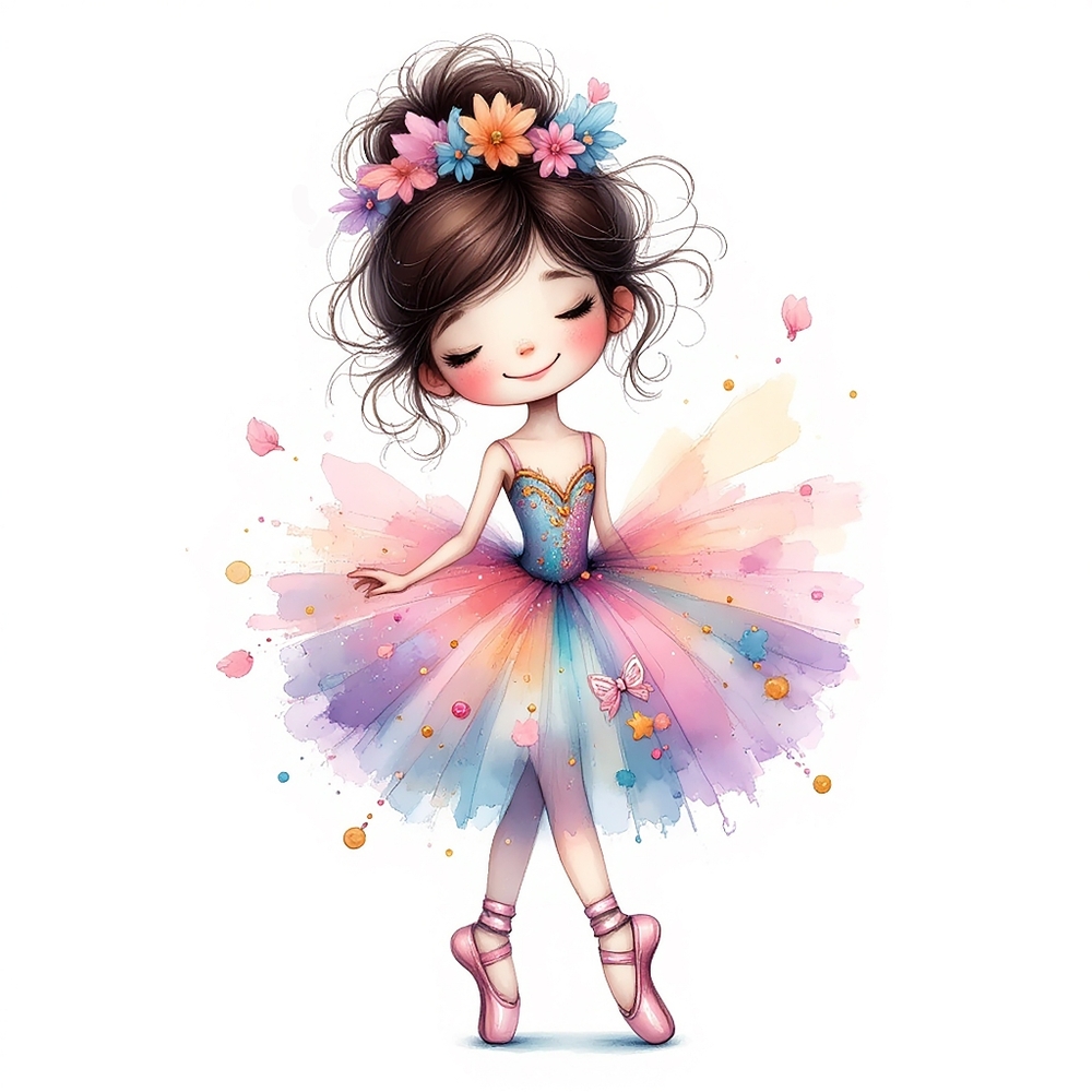 6pc Ballerina Girls Prints